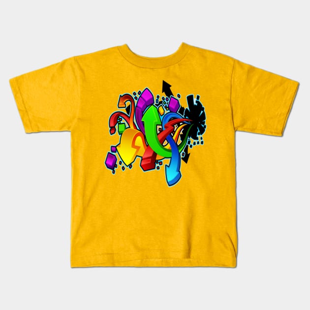 Arrows Gravity Kids T-Shirt by Mako Design 